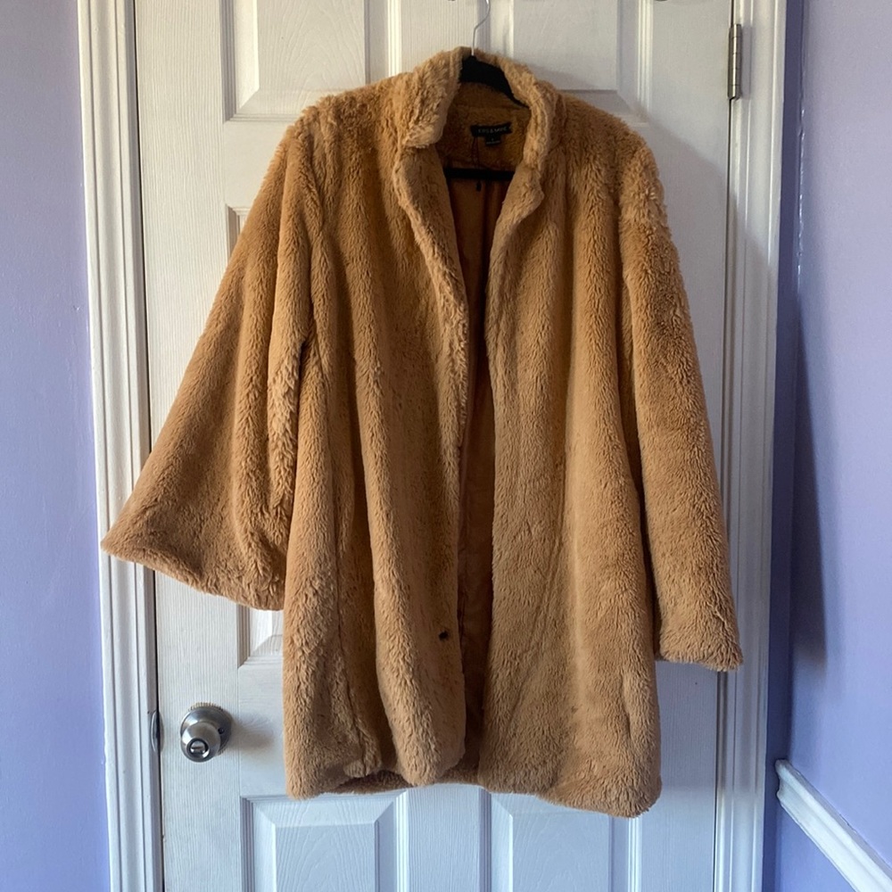 HERS & MINE brown Teddy coat. Size L